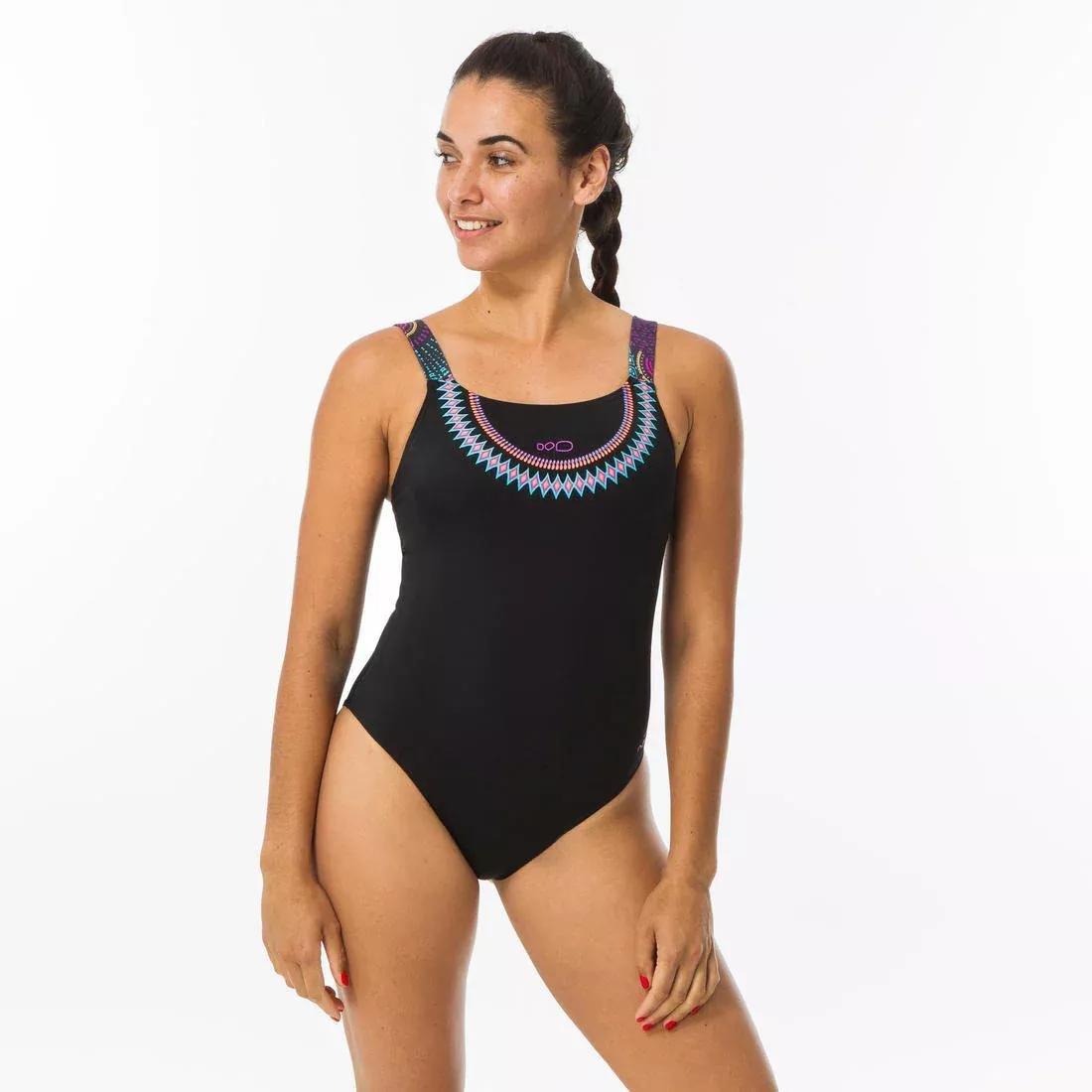 Womens 1-Piece Swimsuit Tais Ethn, Black, , large image number 0