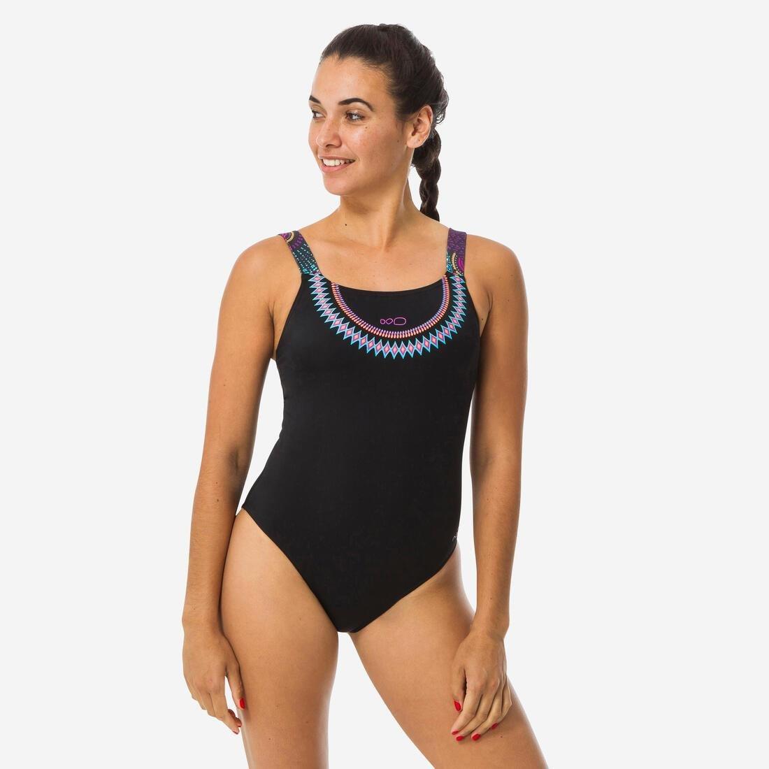 Womens 1-Piece Swimsuit Tais Ethn, Black, , large image number 1