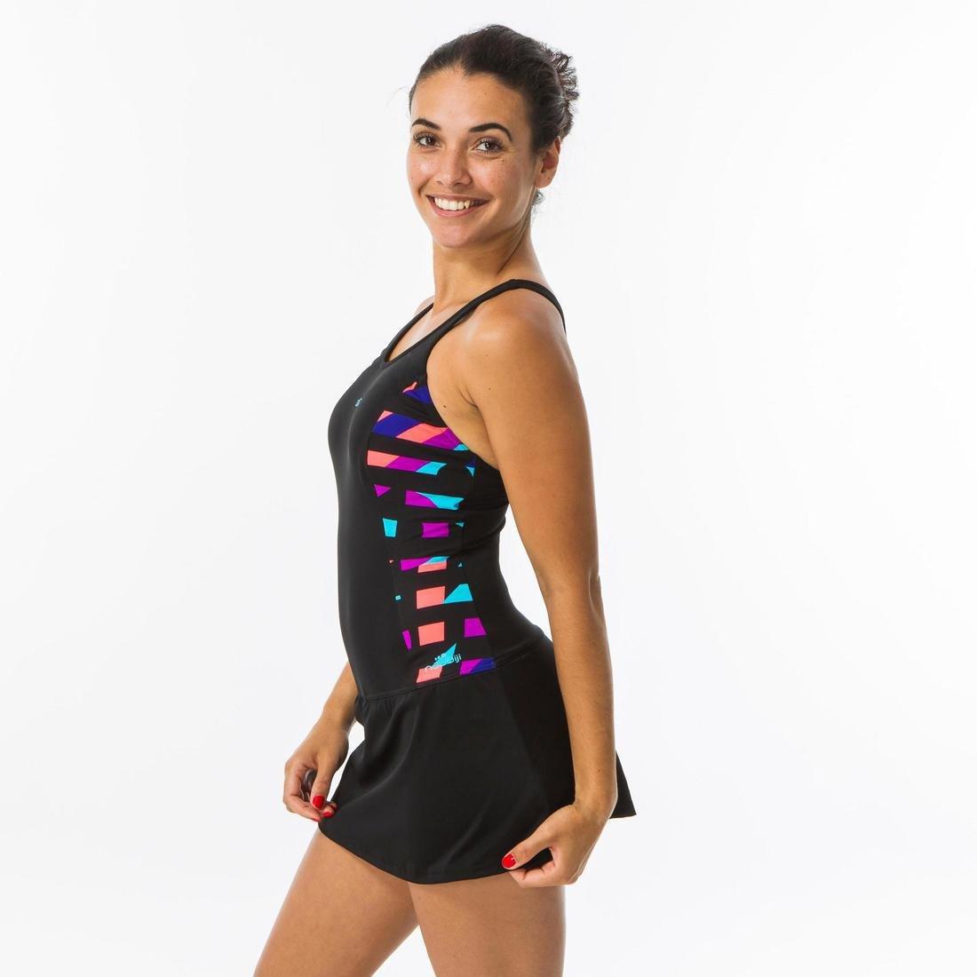 VegaWomens One-Piece Skirt Swimsuit, Black, , large image number 3