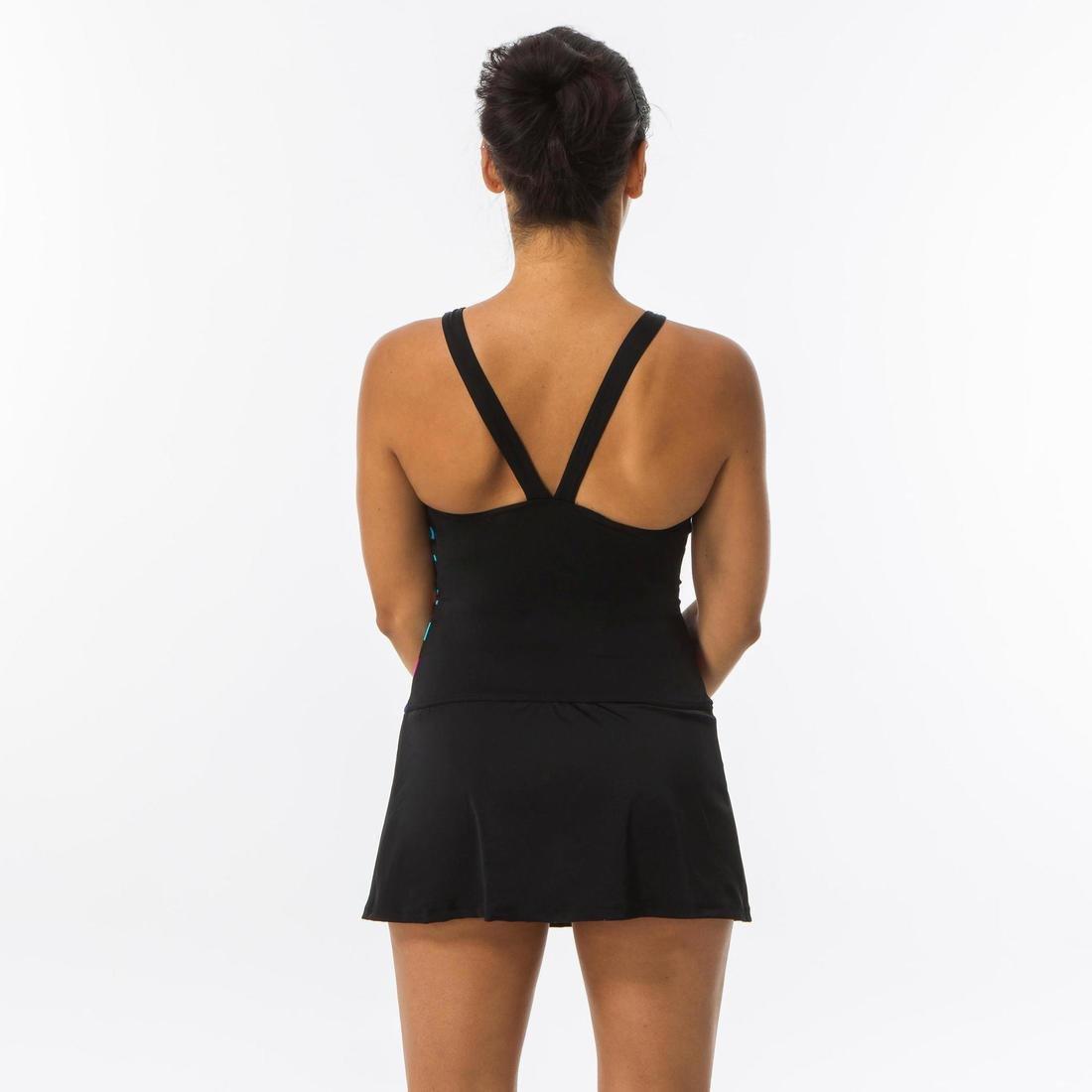 VegaWomens One-Piece Skirt Swimsuit, Black, , large image number 4