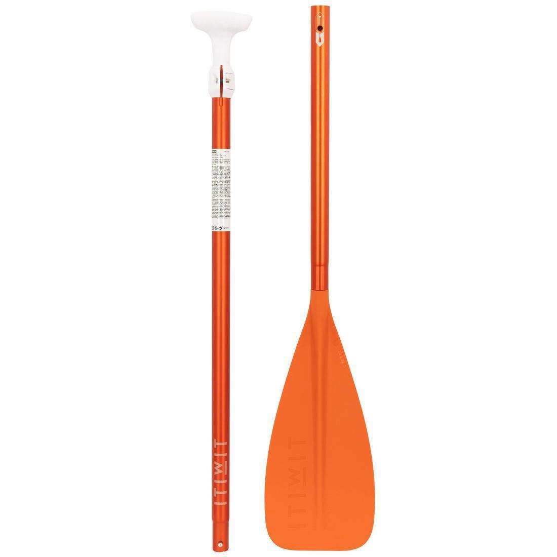 100 Adjustable Split Stand-Up Paddle (SUP) Paddle, Blood Orange, No Color, medium