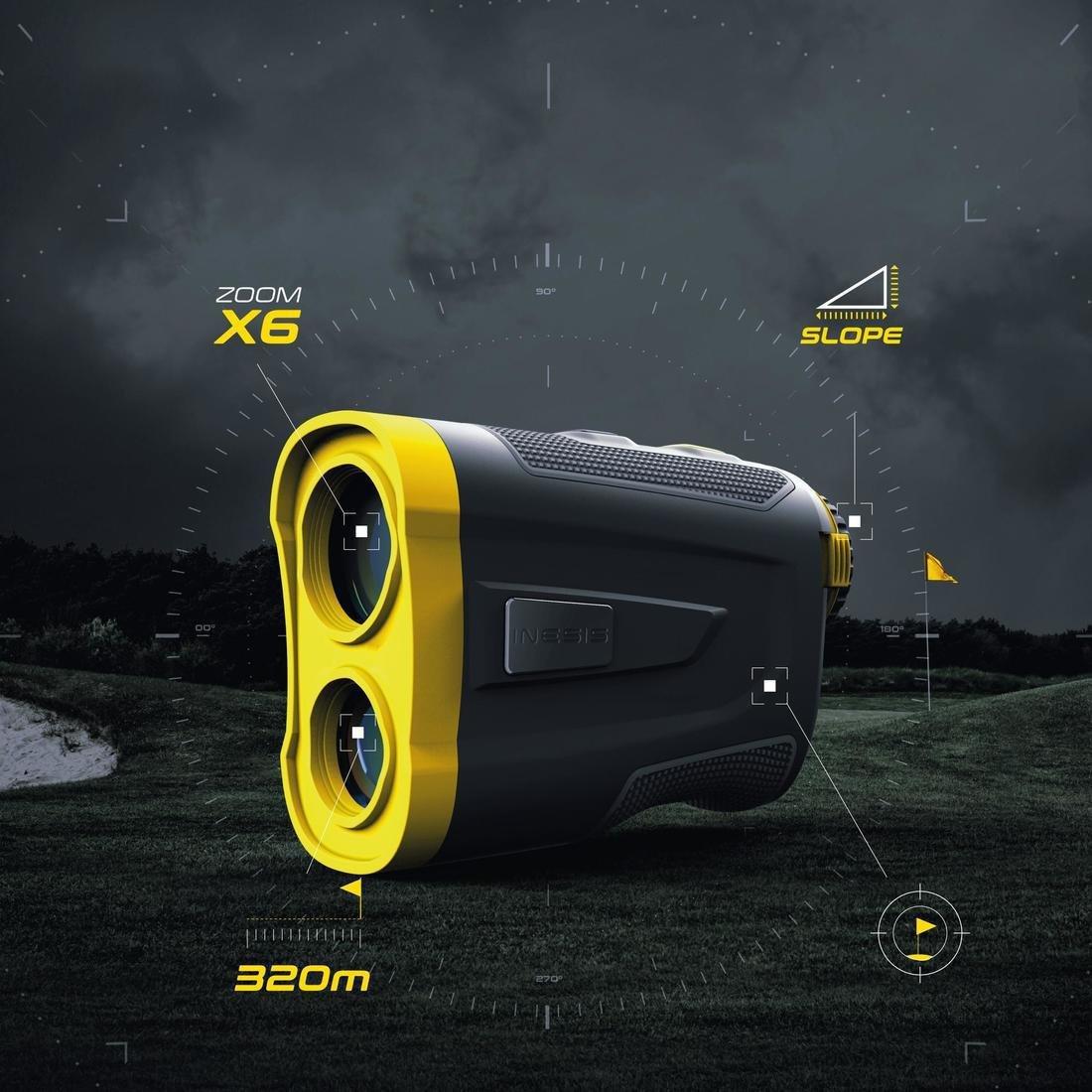 FLUO NEON YELLOW GOLF LASER RANGEFINDER - INESIS 900 YELLOW/BLACK, No Color, large image number 11