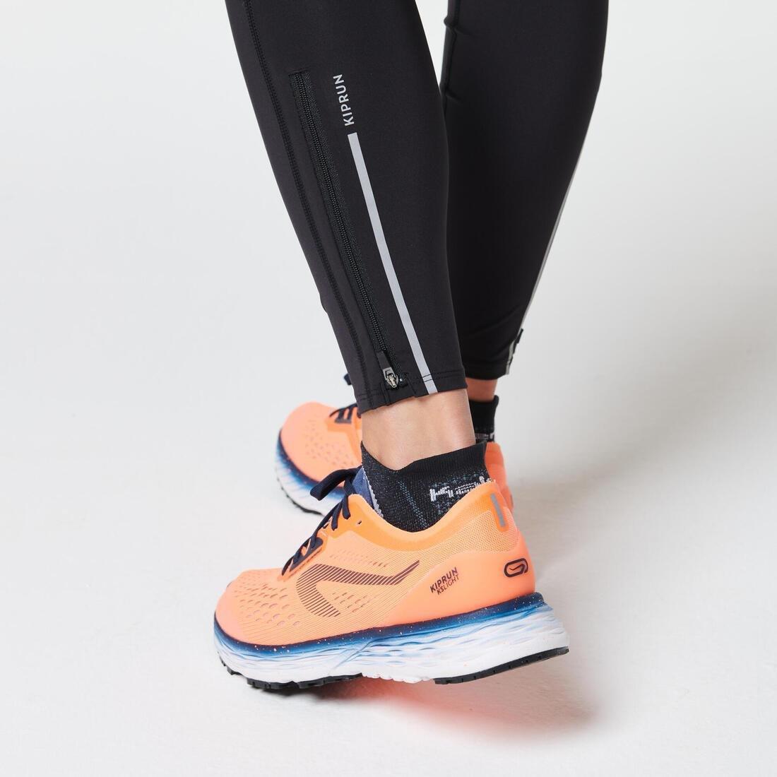 Women's Running Tights With Kiprun Support, Black, No Color, large image number 6