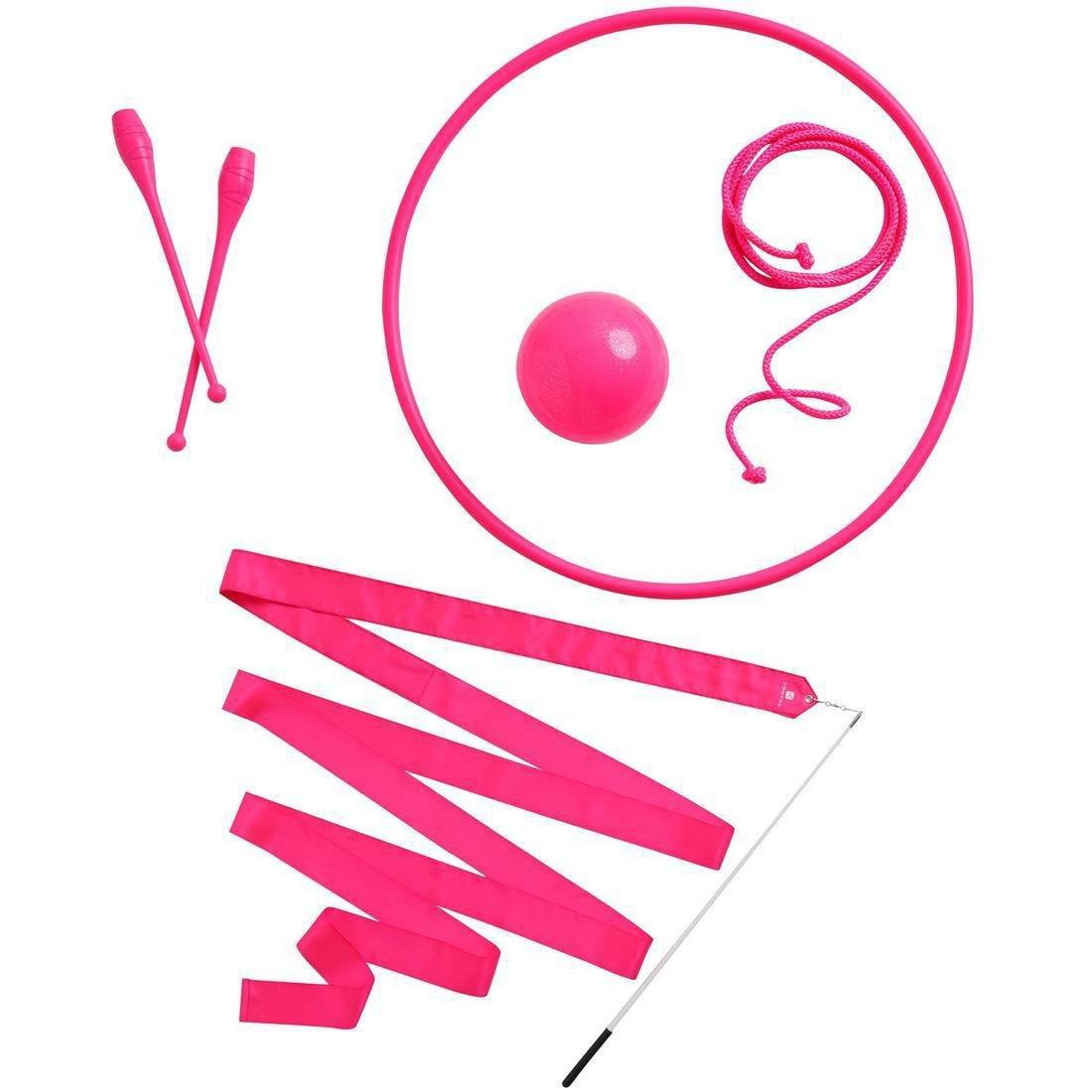 Rhythmic Gymnastics (RG) Rope, Fluo Coral Pink, No Color, large image number 7