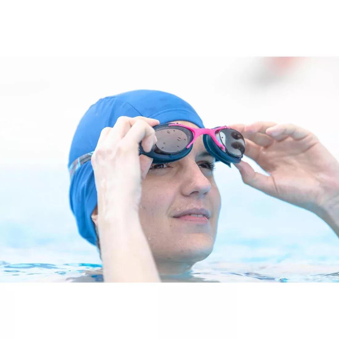 Mesh Fabric Swim Cap, Blue, No Color, large image number 10