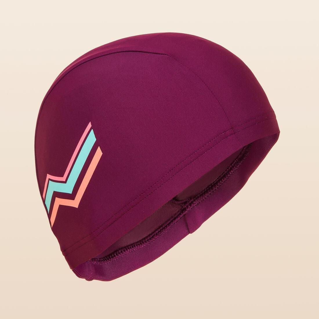 Mesh Print Swim Cap, Astro, Black, No Color, large image number 2