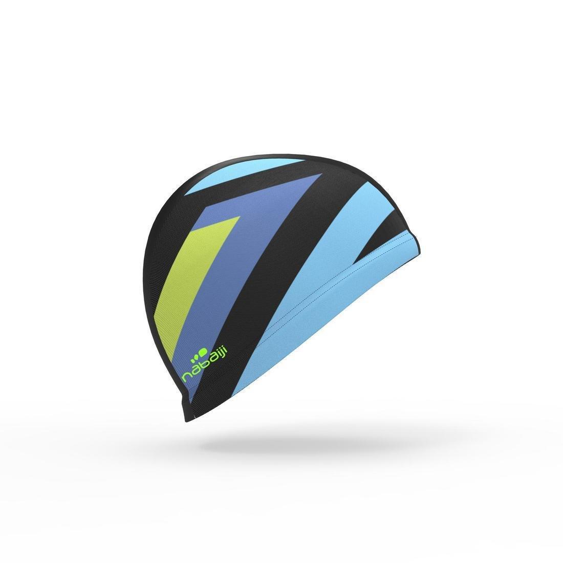 Mesh Print Swim Cap, Astro, Black, No Color, large image number 5