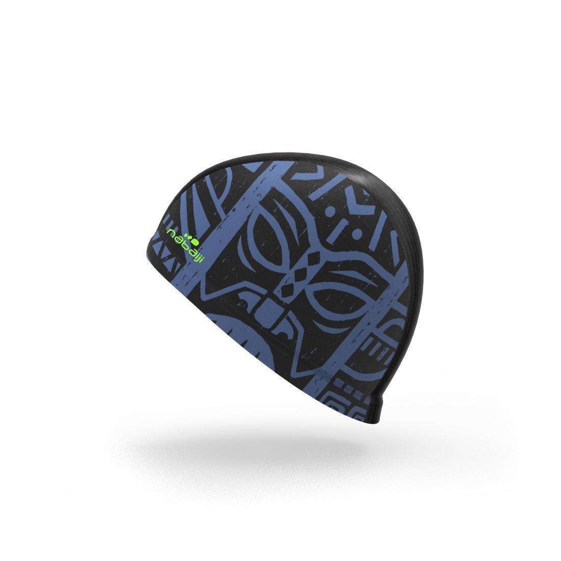 Mesh Print Swim Cap, Astro, Black, No Color, large image number 7