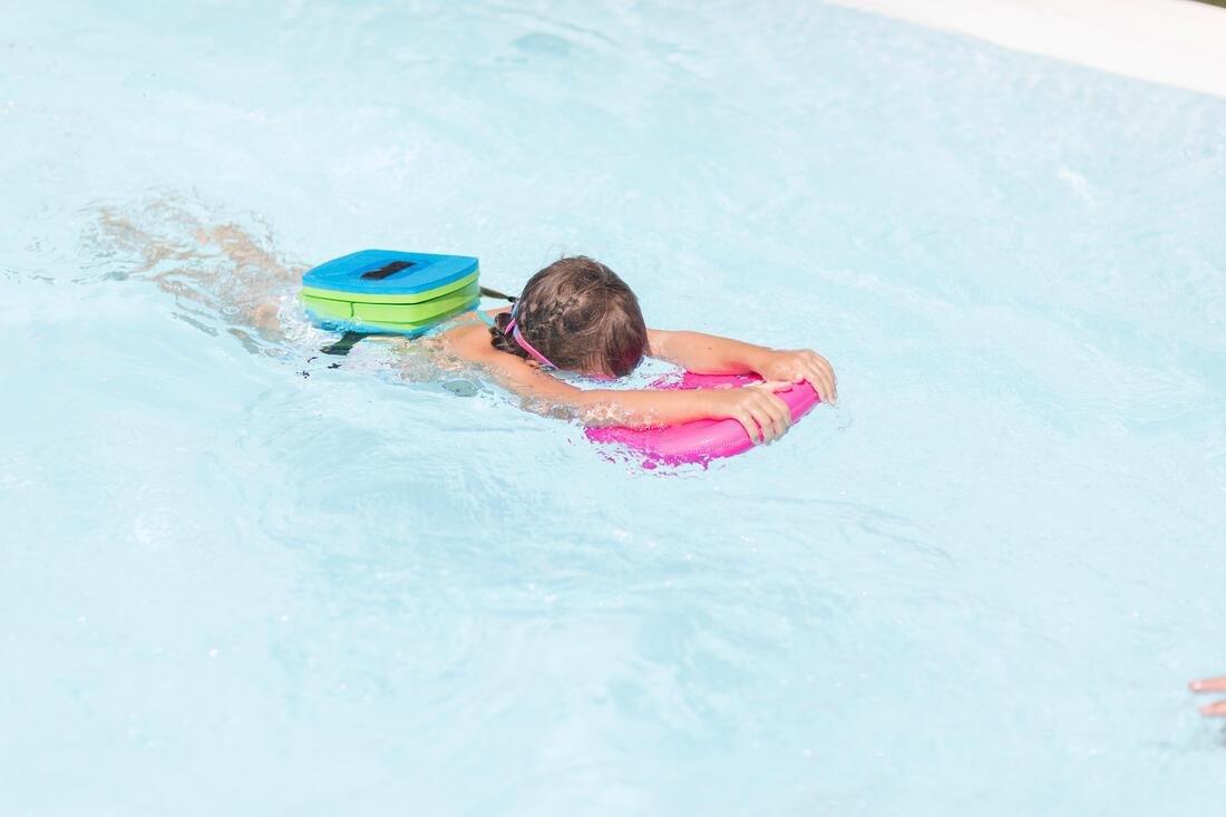Blue green Swimming belt 30, with removable float, Cyan, No Color, large image number 7