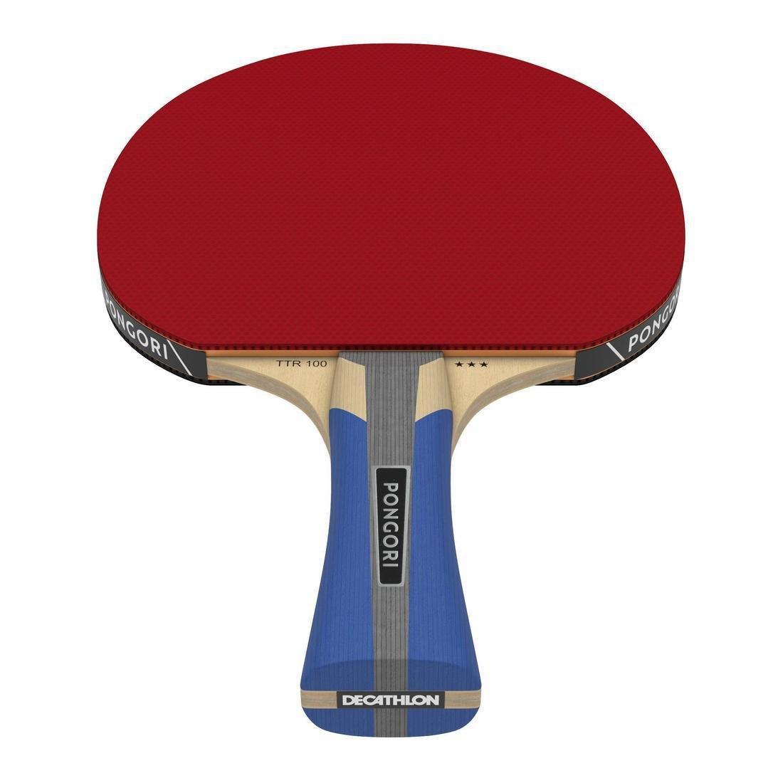 School Table Tennis Bat TTR 100 3* All-Round, Black, No Color, large image number 3