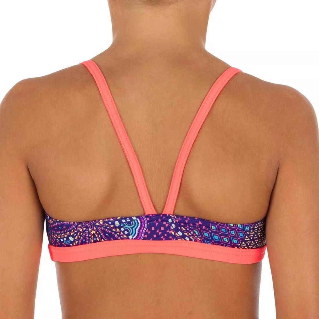 Girls Two Piece Skirt Swimsuit, Blue, , large image number 1
