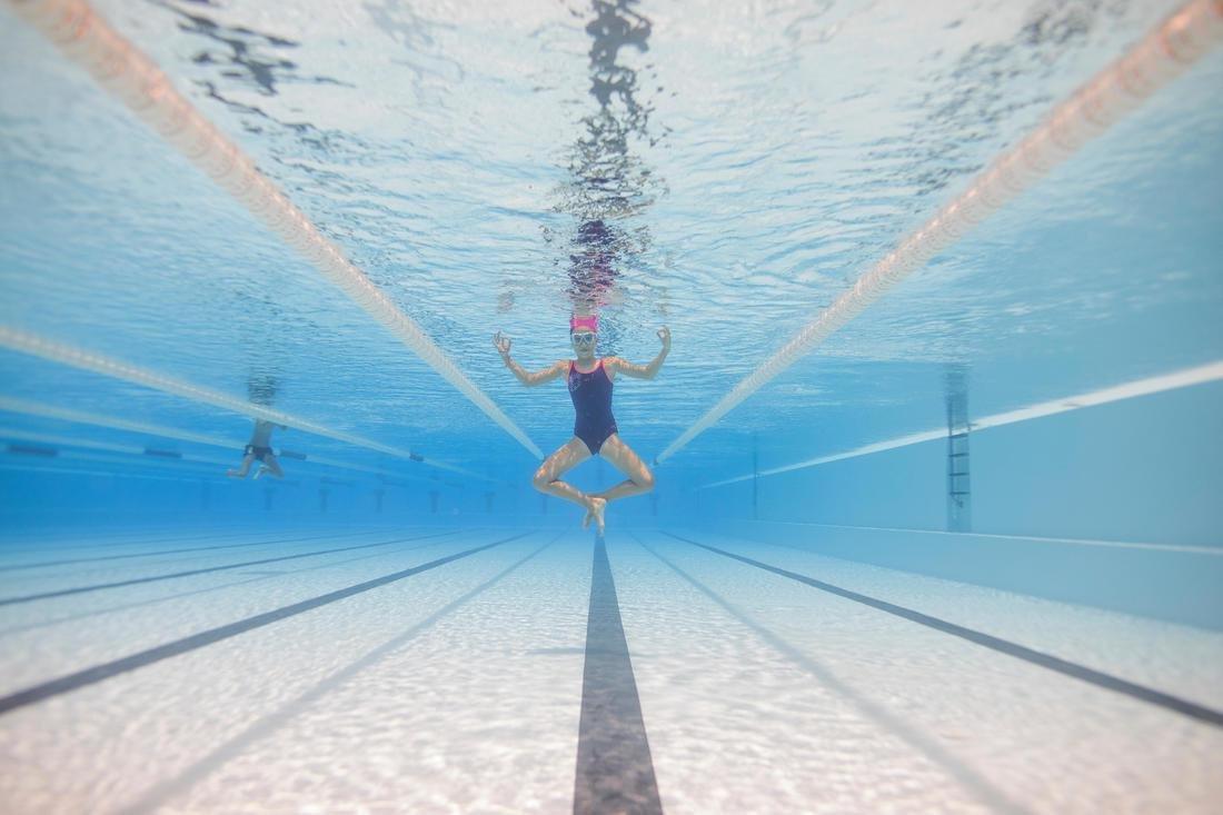 Swimming Pool Mask Swimdow Clear Lenses, Aquamarine, No Color, large image number 7