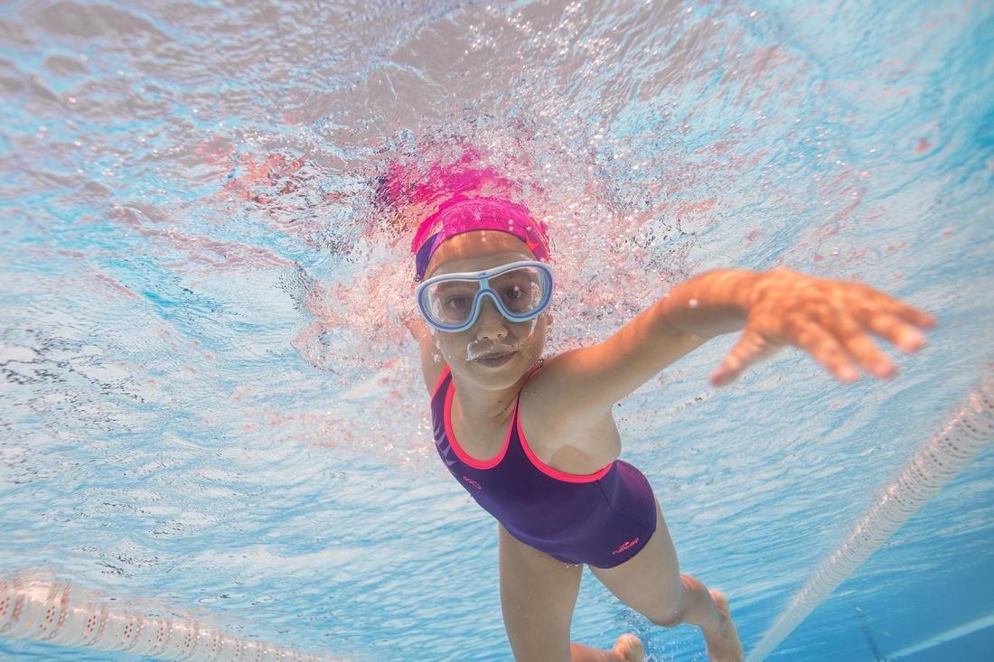 Swimming Pool Mask Swimdow Clear Lenses, Aquamarine, No Color, large image number 14