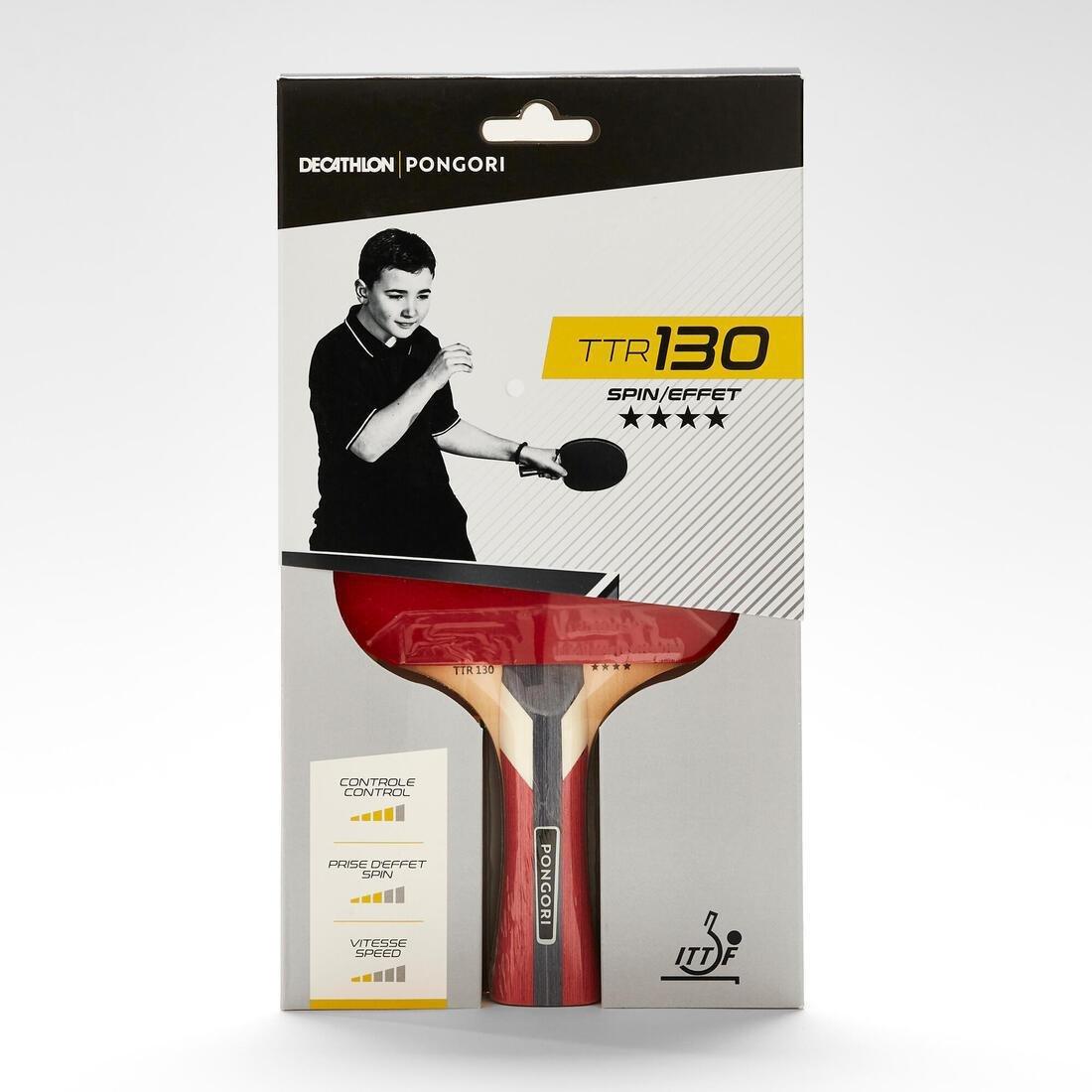 TTR 130 4* Spin Club and School Table Tennis Bat, Black, No Color, large image number 8