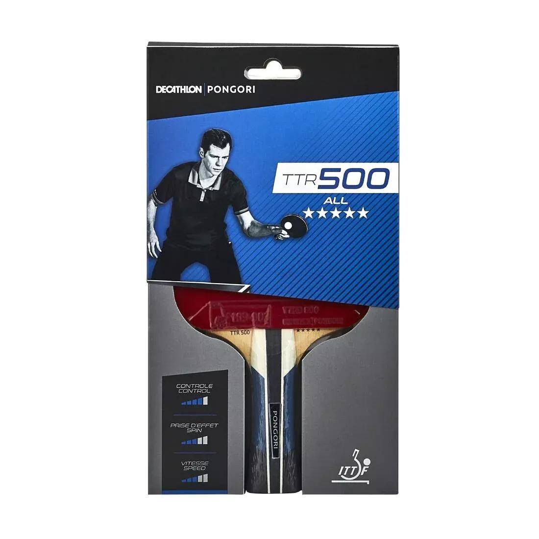 TTR 500 5* Allround Club Table Tennis Bat, Black, No Color, large image number 14