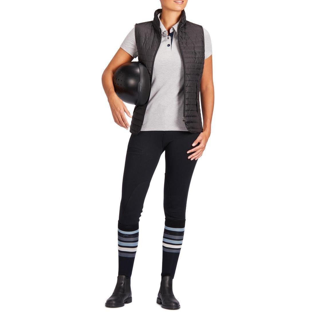 Adult Horse Riding Socks 100 Stripes, Blue, No Color, large image number 3