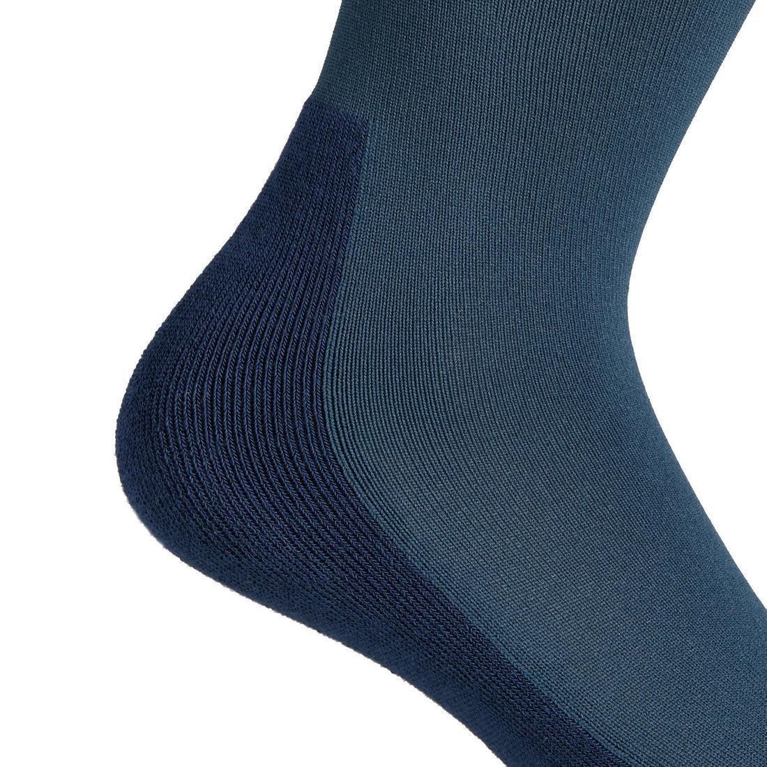 TEAL BLUE Adult Horse Riding Socks 100 Stripes, No Color, large image number 8
