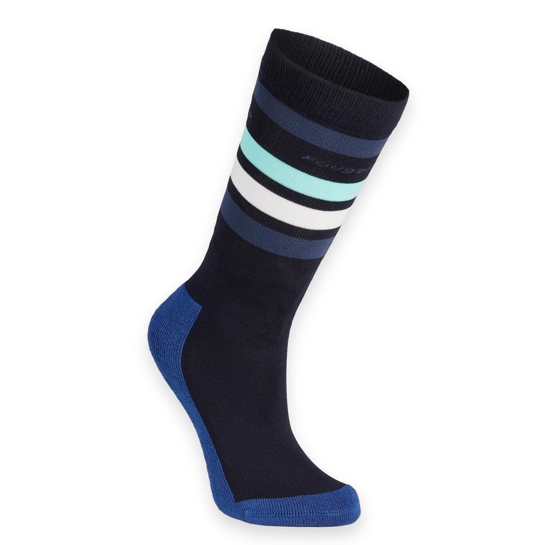 Unisex Kids Basic Horse Riding Socks X1 Pair, Navy, No Color, large image number 5