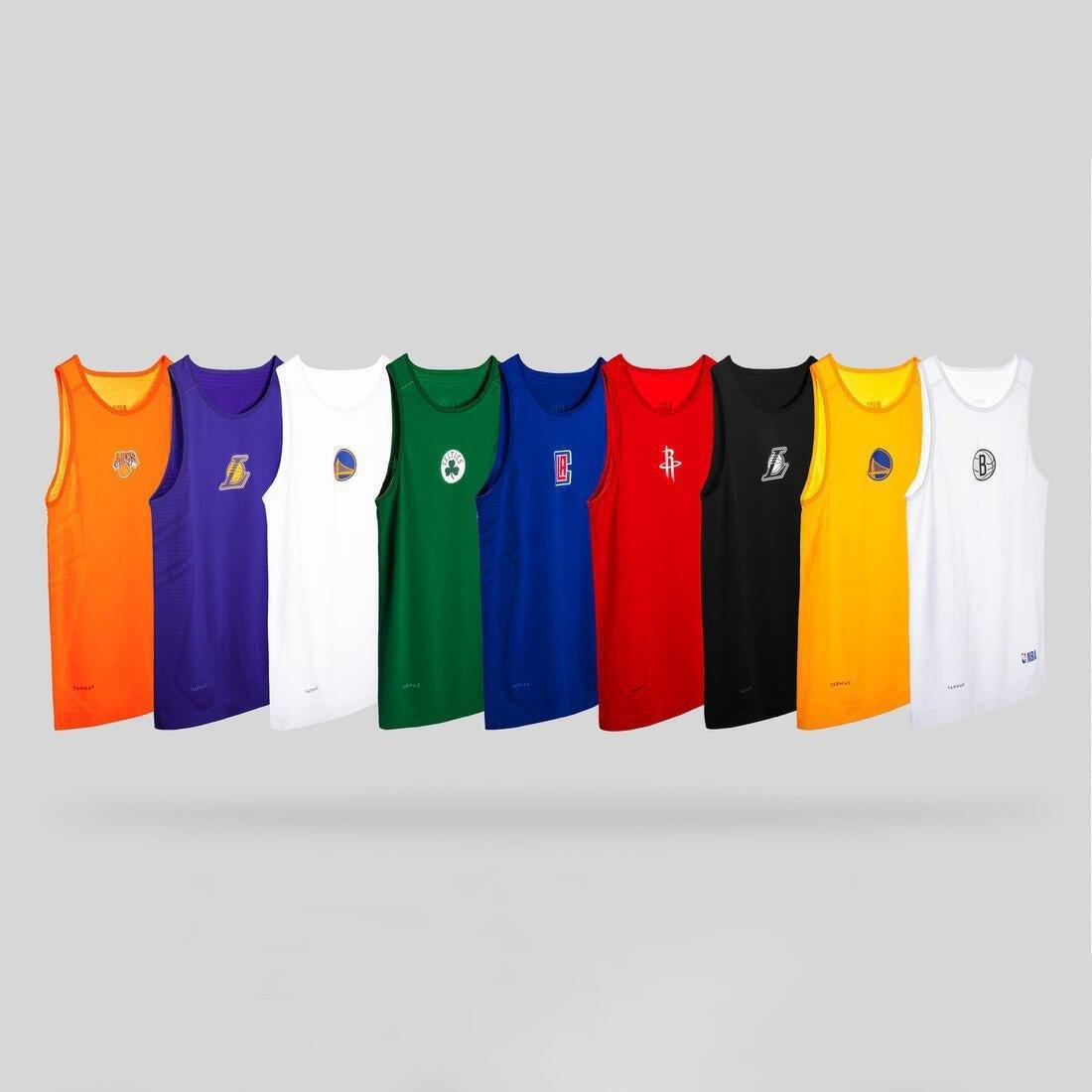 Men's Slim Fit Basketball Base Layer Jersey UT500, Black, No Color, large image number 9