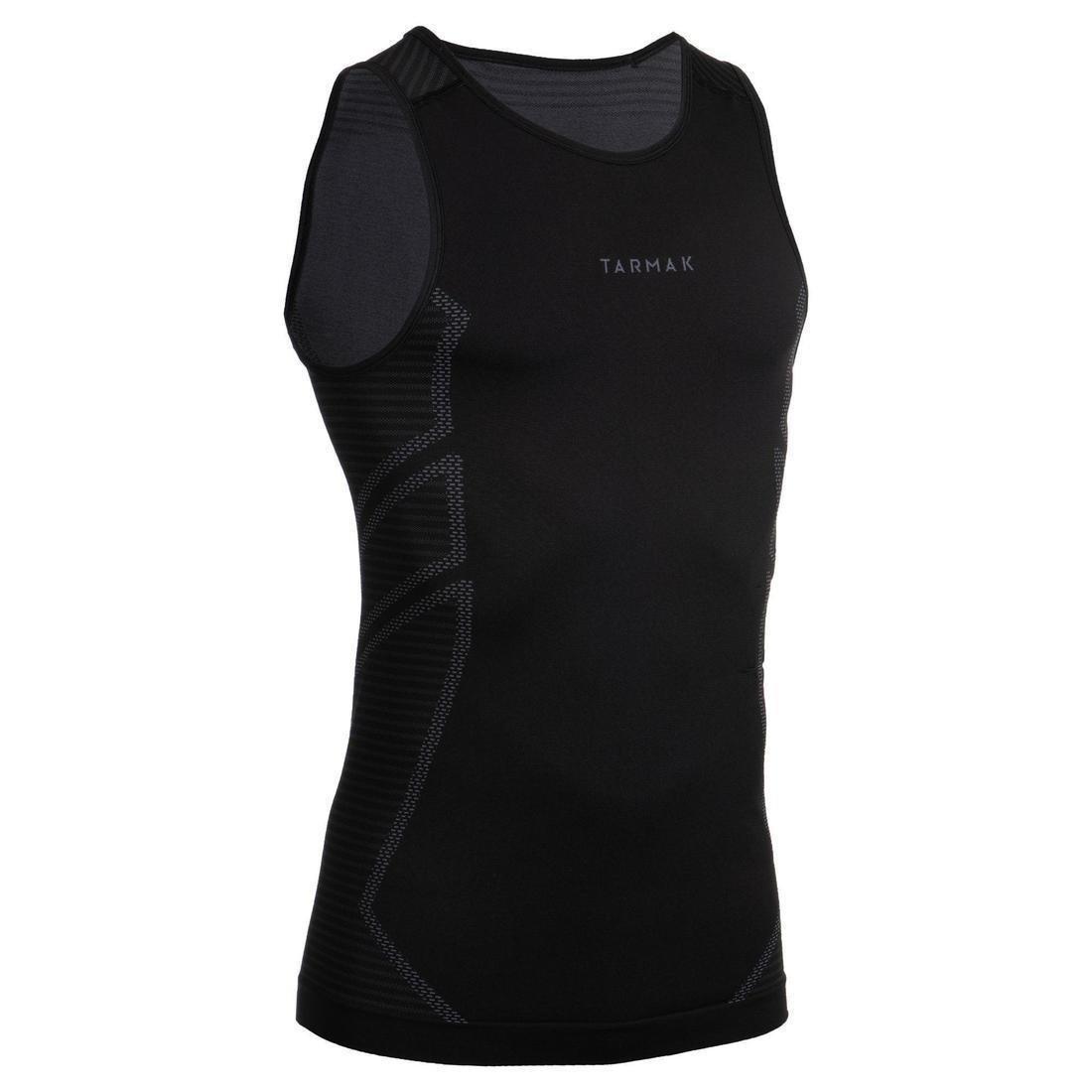 Men's Slim Fit Basketball Base Layer Jersey UT500, Black, , large image number 13