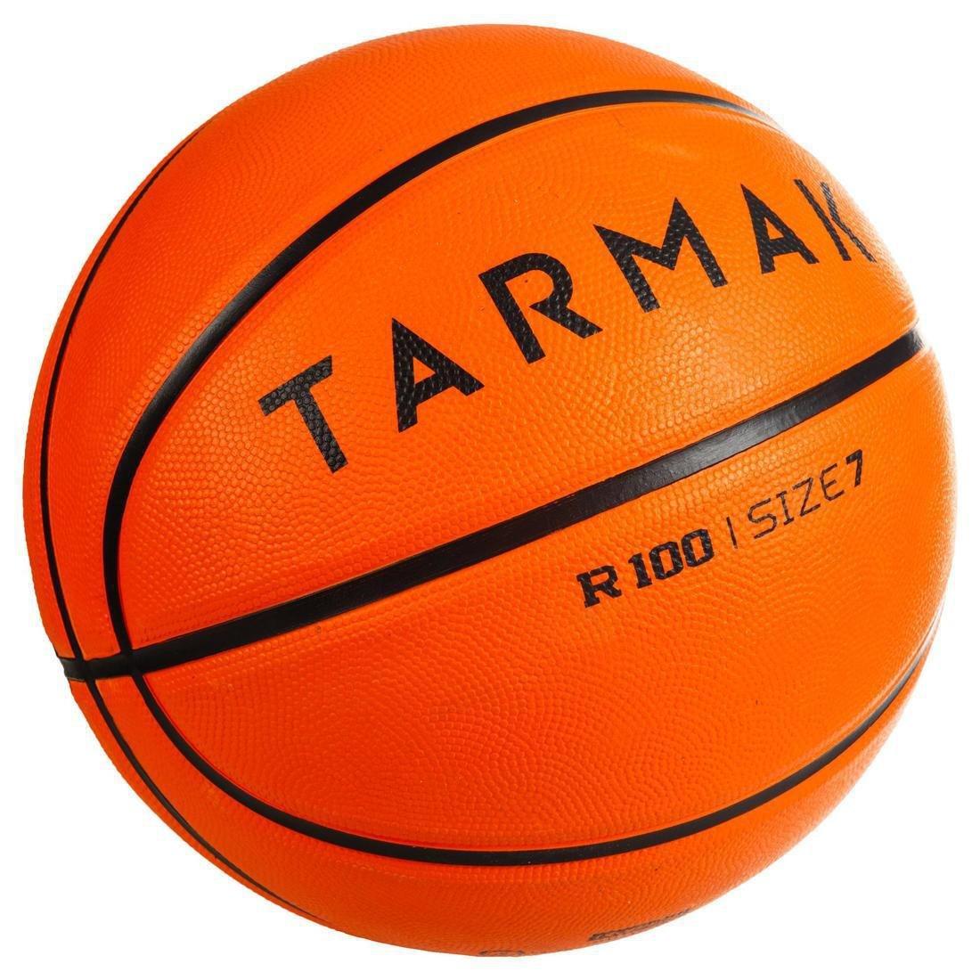 Kids'/Adult Basketball R100, Blood Orange, No Color, large image number 1