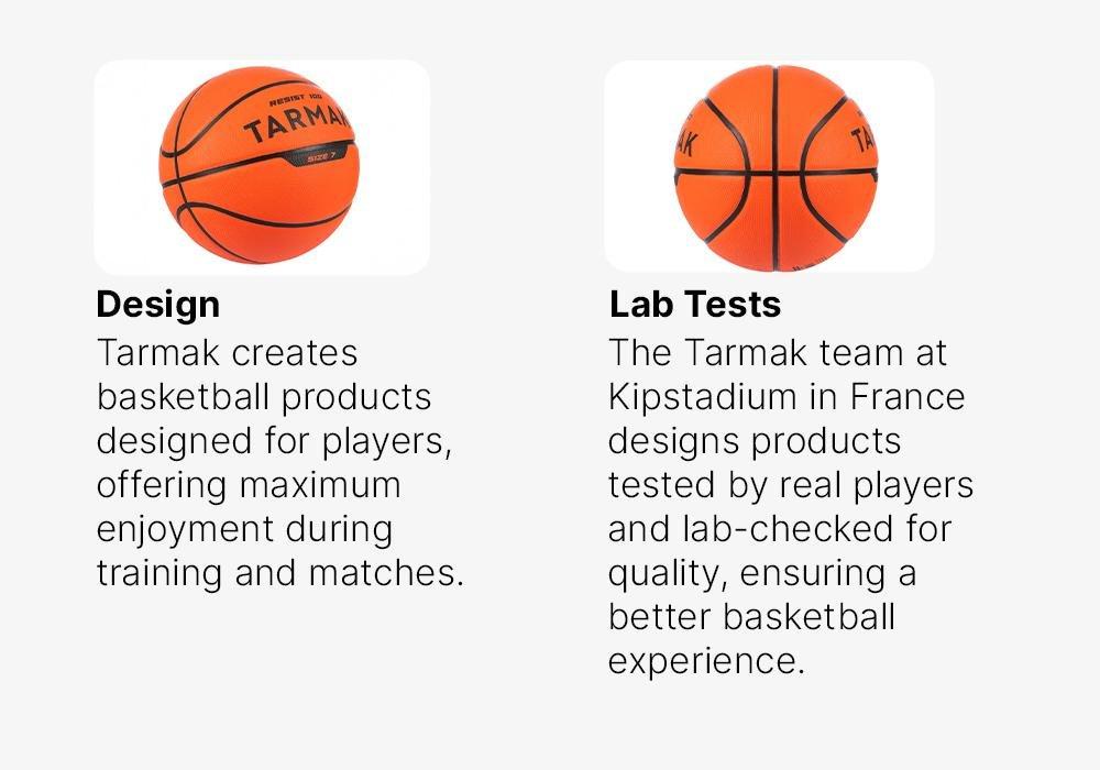 Kids'/Adult Basketball R100, Blood Orange, No Color, medium