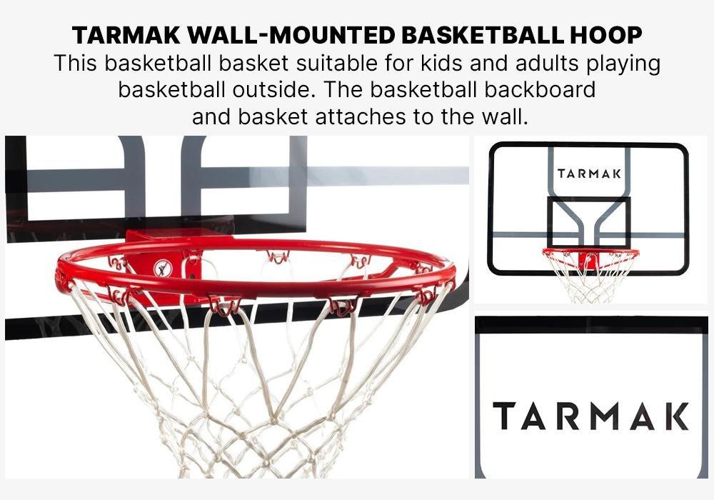 Basketball Backboard & Hoop By Tarmak - Wall Mountable & 12.5Kg, No Color, medium