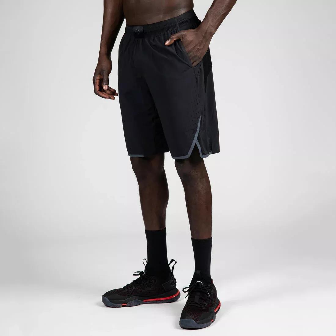 BLACK Men's Basketball Shorts SH900 - Black, No Color, medium