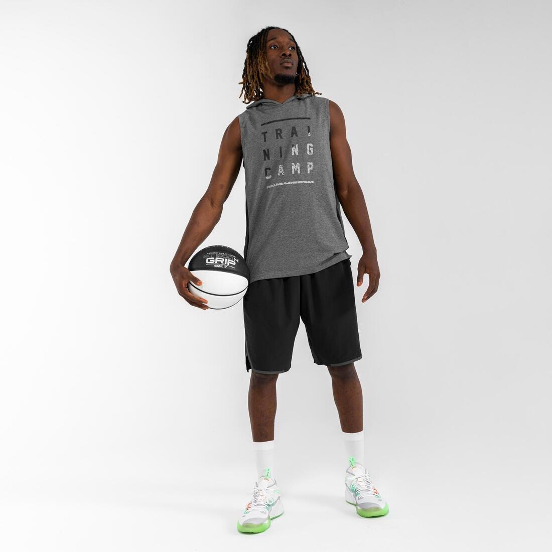BLACK Men's Basketball Shorts SH900 - Black, No Color, large image number 3