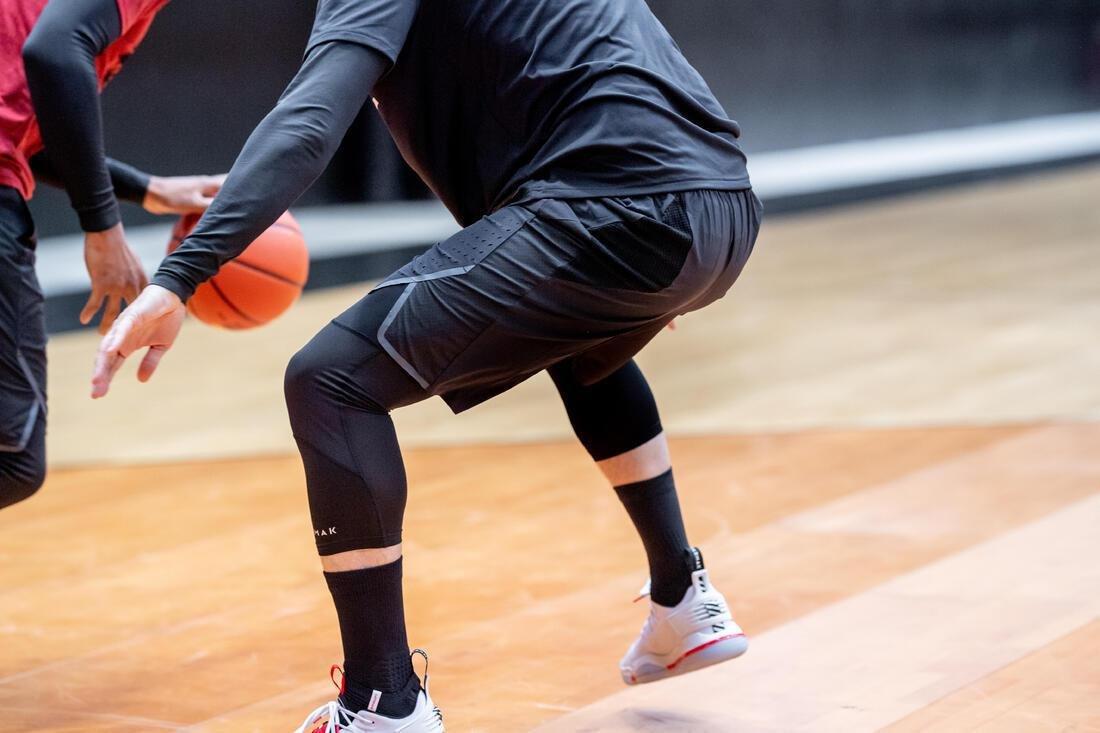 BLACK Men's Basketball Shorts SH900 - Black, No Color, large image number 7