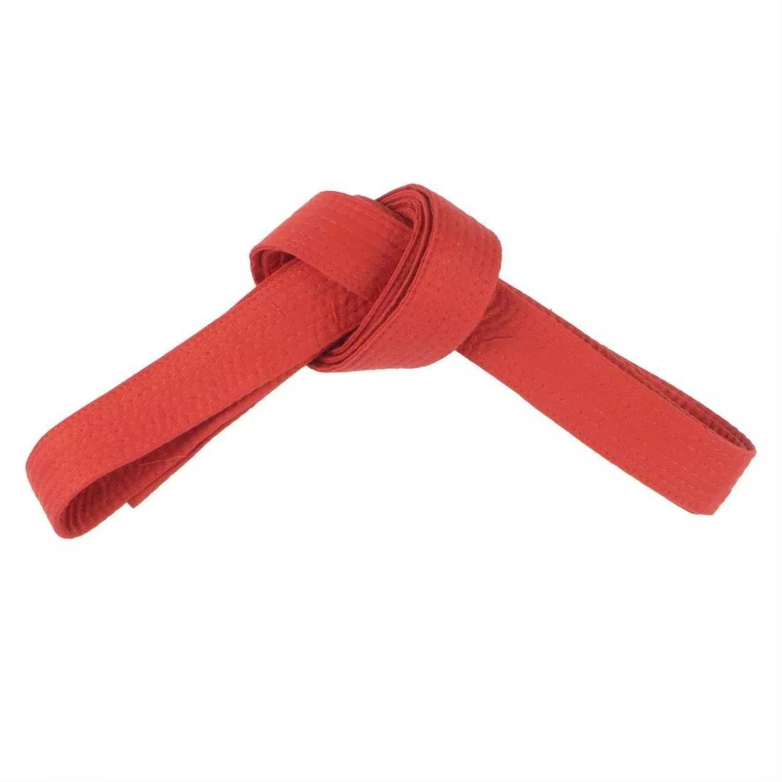 Martial Arts Pique Belt, Red, No Color, medium