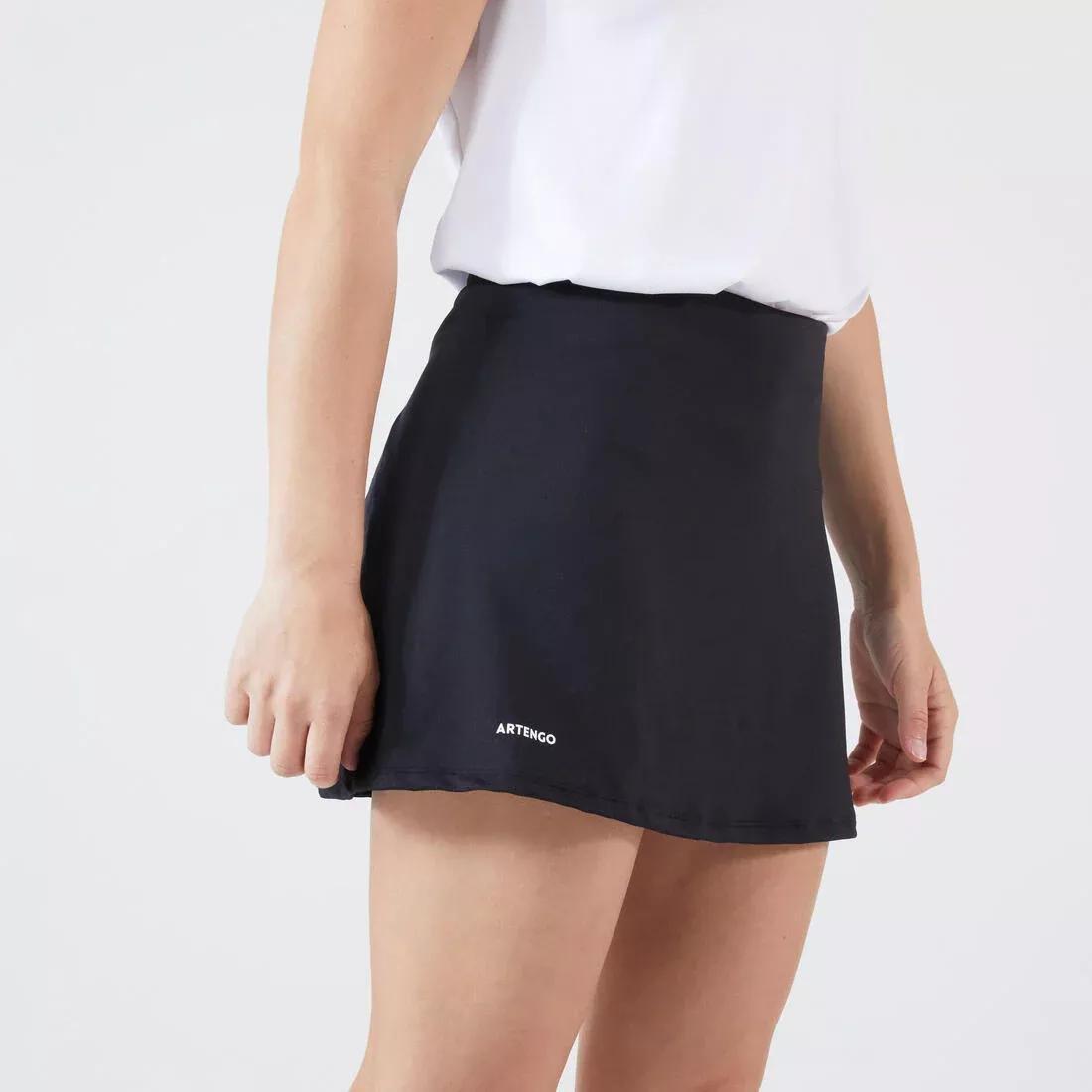 Women's Tennis Skirt Dry 100, Black, No Color, medium