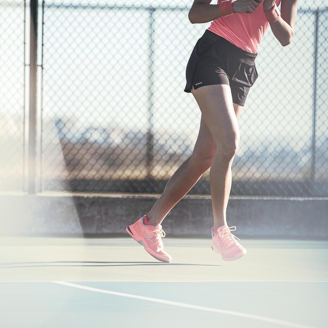Women Tennis Shorts Sh Dry 500, Black, , large image number 12