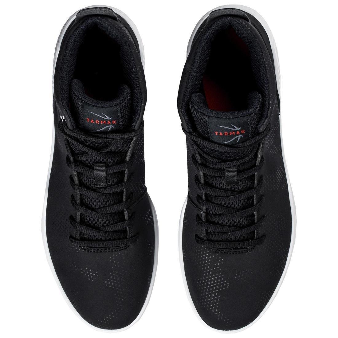 TARMAK - Mens/Womens Beginner High-RiseBasketball Shoes Protect100 , Black