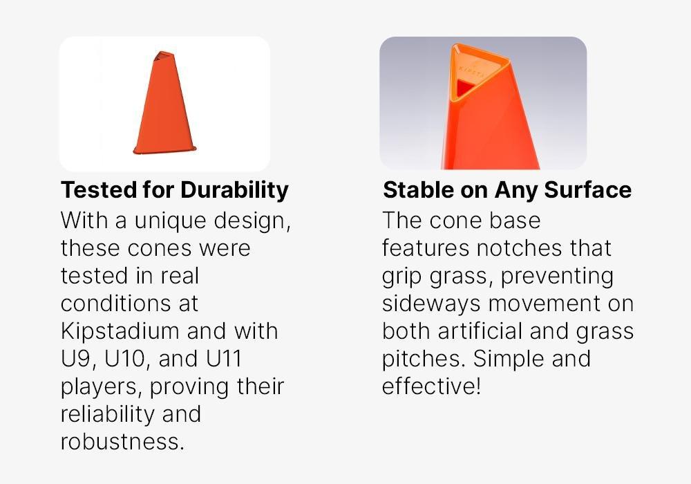 Training Cones 4-Pack Essential, Orange, No Color, large image number 7