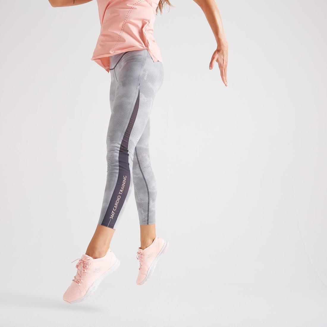 High-Waisted Shaping Fitness Leggings, Black, No Color, large image number 4