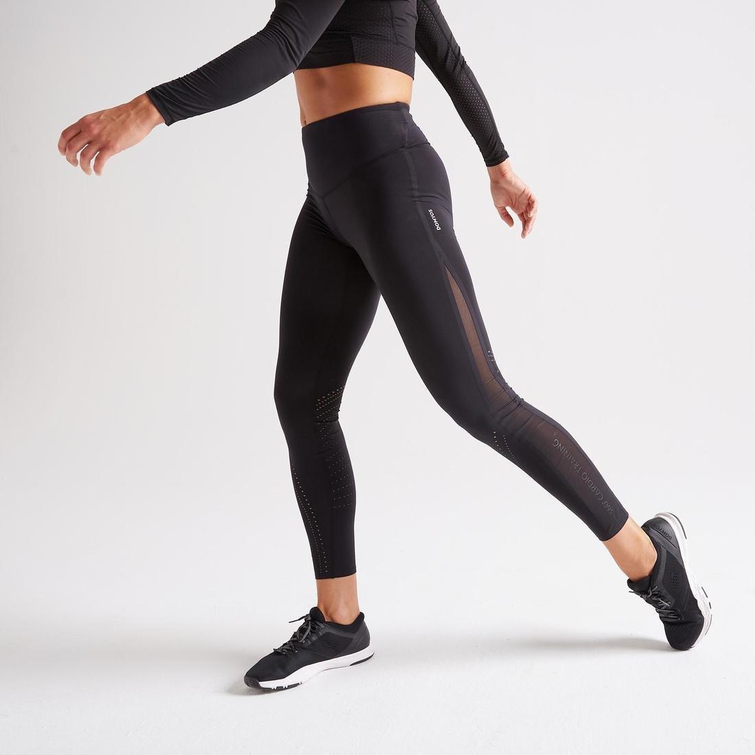 High-Waisted Shaping Fitness Leggings, Black, , large image number 11
