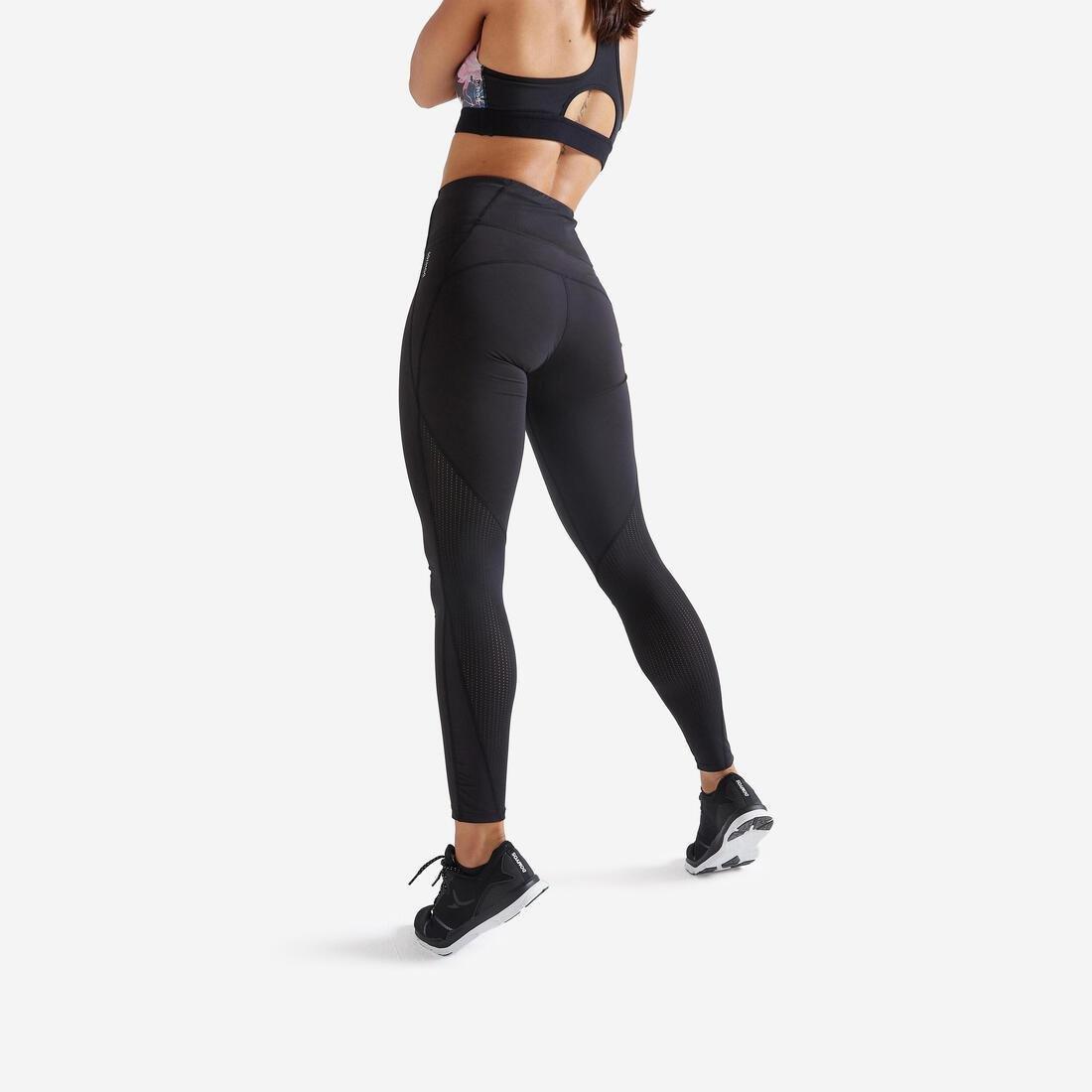 Fitness High-Waisted Shaping Leggings, Black, No Color, medium