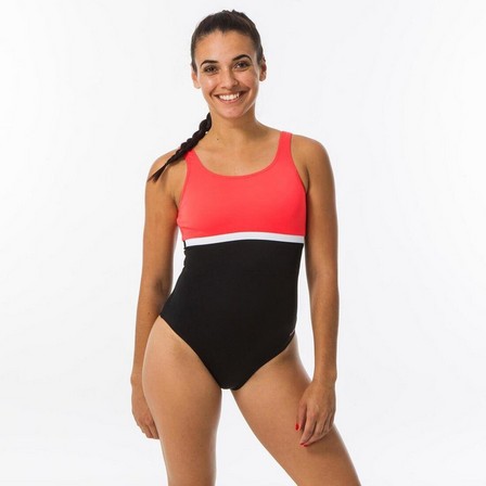 NABAIJI - Women's Swimming 1-piece Swimsuit Heva Li - Black Coral, Strawberry Pink