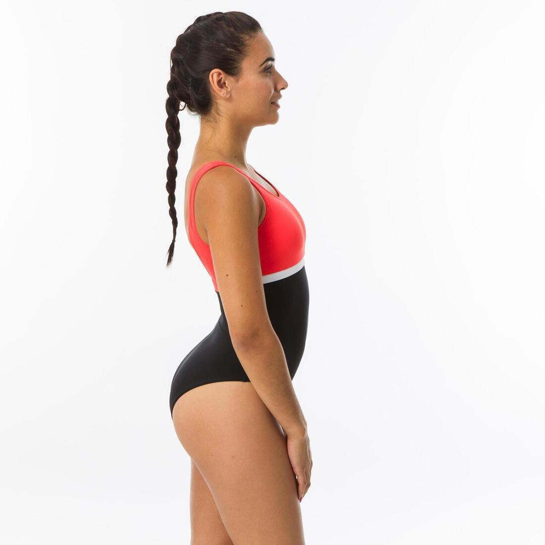 Women's Swimming 1-piece Swimsuit Heva Li - Black Coral, Strawberry Pink, , large image number 3