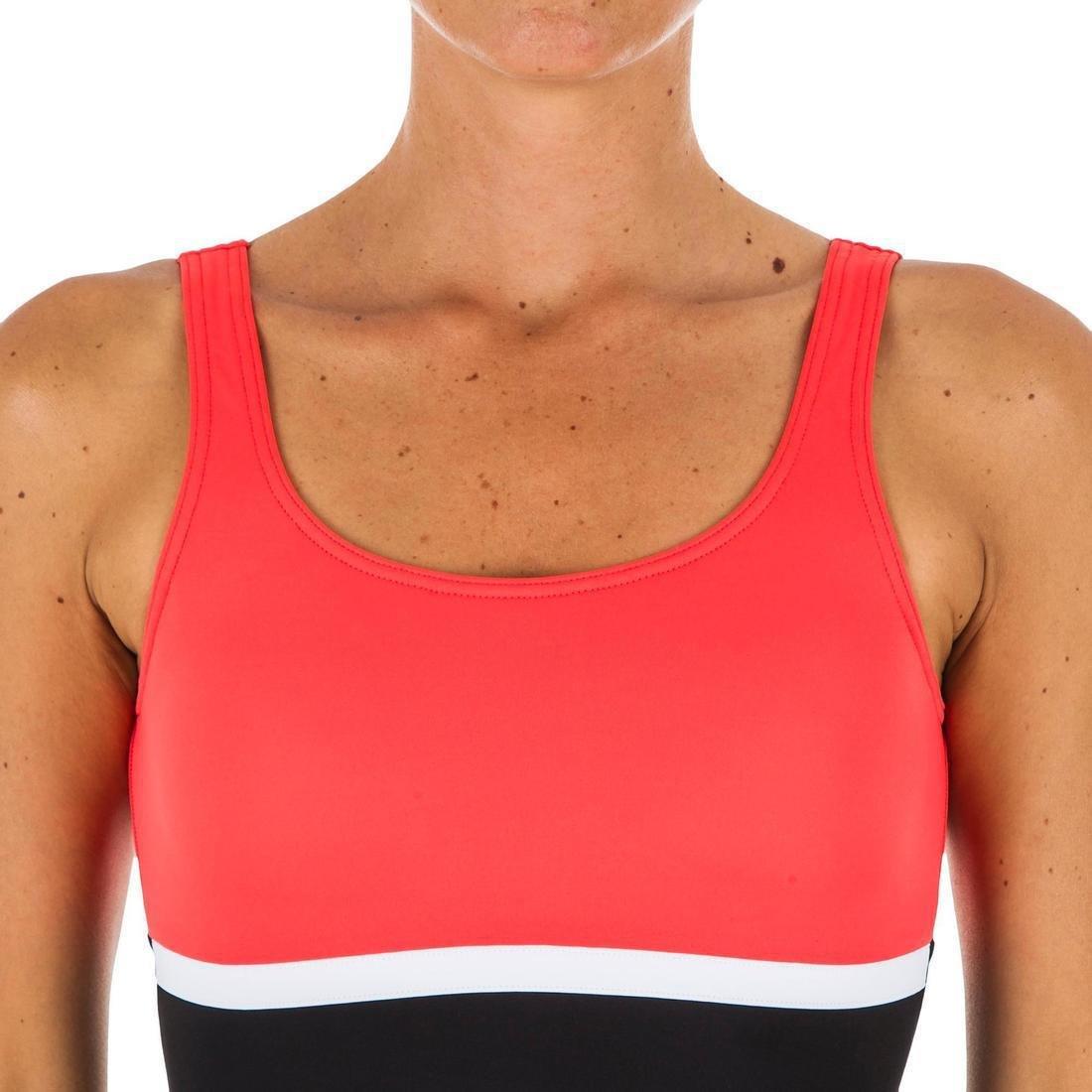 Women's Swimming 1-piece Swimsuit Heva Li - Black Coral, Strawberry Pink, No Color, large image number 5