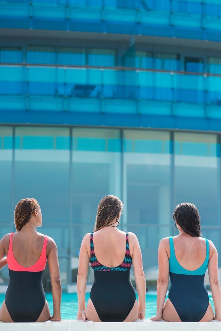 Women's Swimming 1-piece Swimsuit Heva Li - Black Coral, Strawberry Pink, No Color, large image number 10