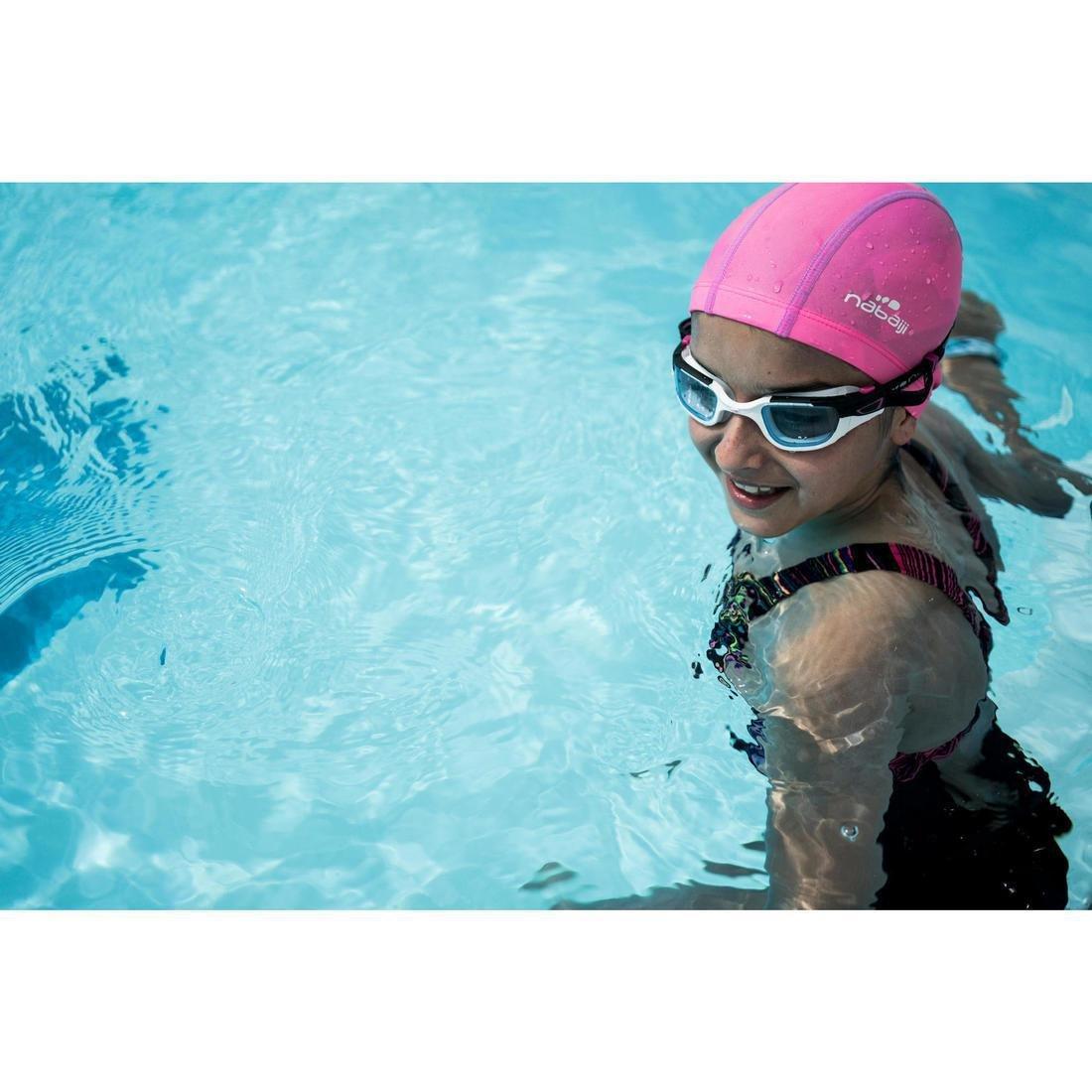Silicone Mesh Swim Cap, Bright Indigo, No Color, large image number 2