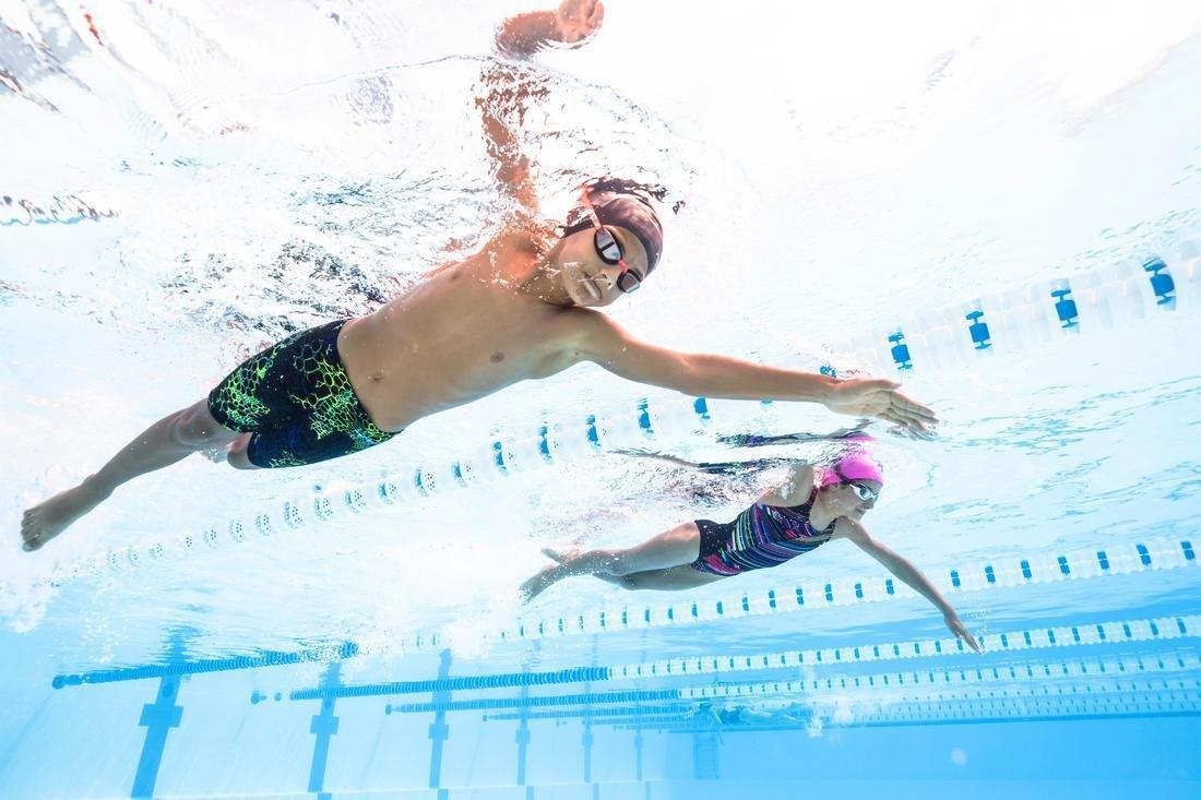 Silicone Mesh Swim Cap, Bright Indigo, No Color, large image number 7
