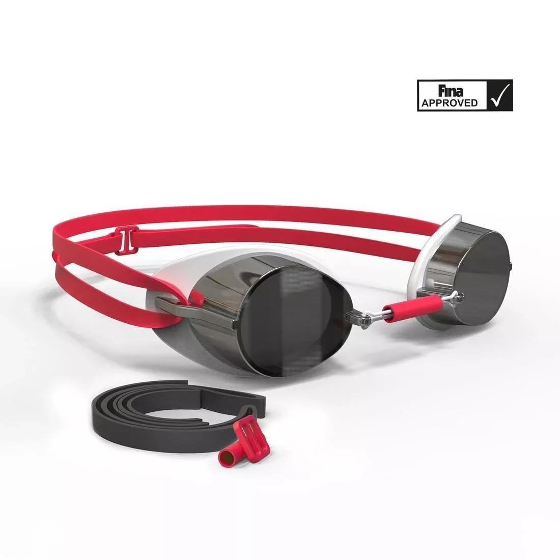 COTTON WHITE SWEDISH swimming goggles - Mirrored lenses - Single size - Black red, No Color, large image number 4