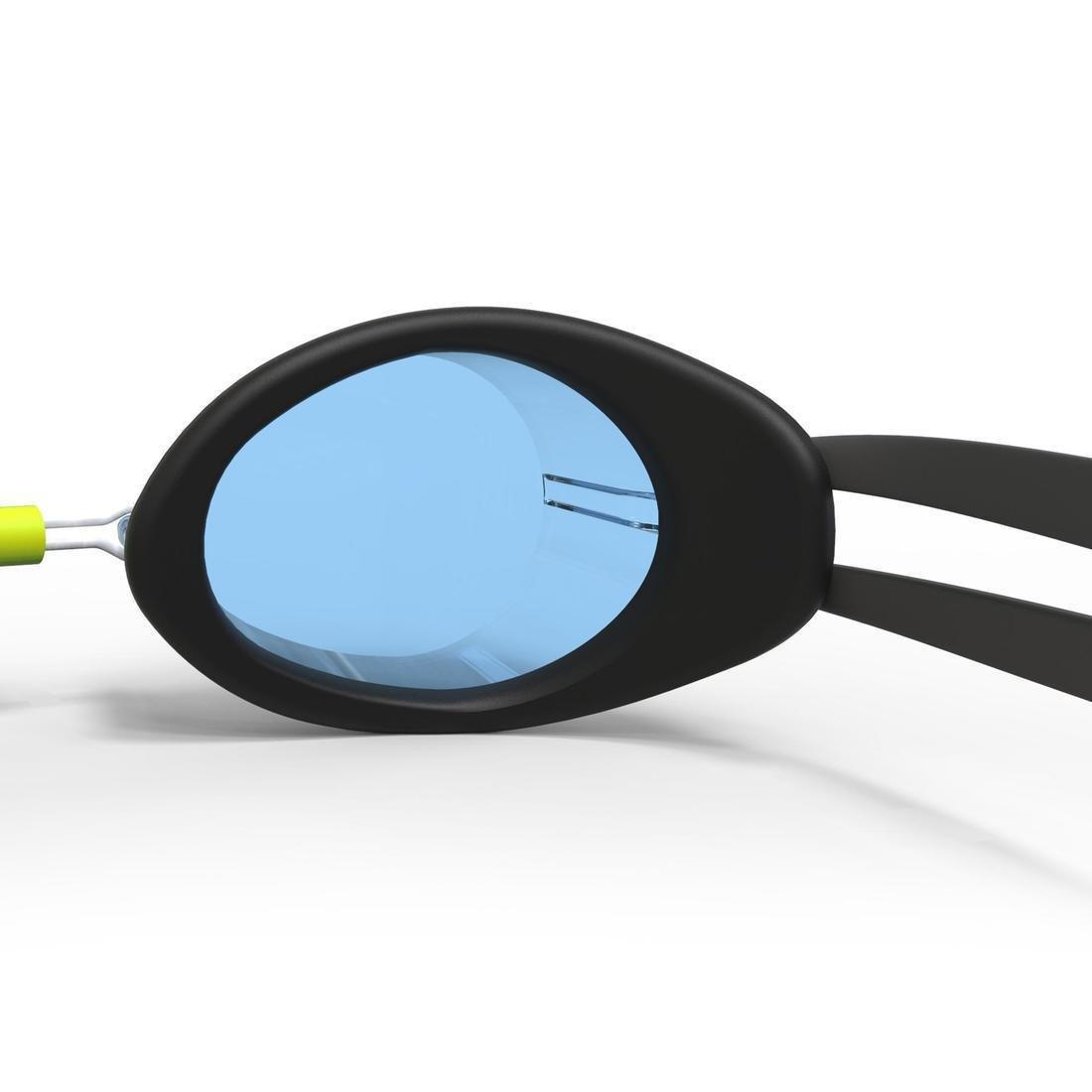 NABAIJI - Swedish Swimming Goggles 900, Black Yellow Clear Lenses