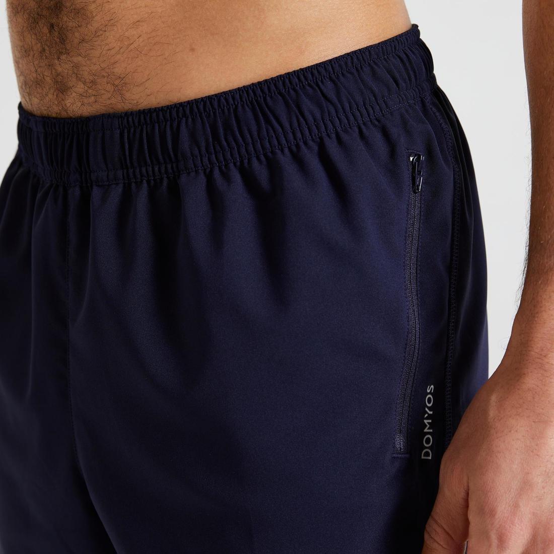 Men Fitness Training Shorts With Zippe Pockets, Dark Green, , large image number 3
