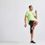 DOMYOS - Fitness Training Shorts with Zippe Pockets - Printed, Dark Green