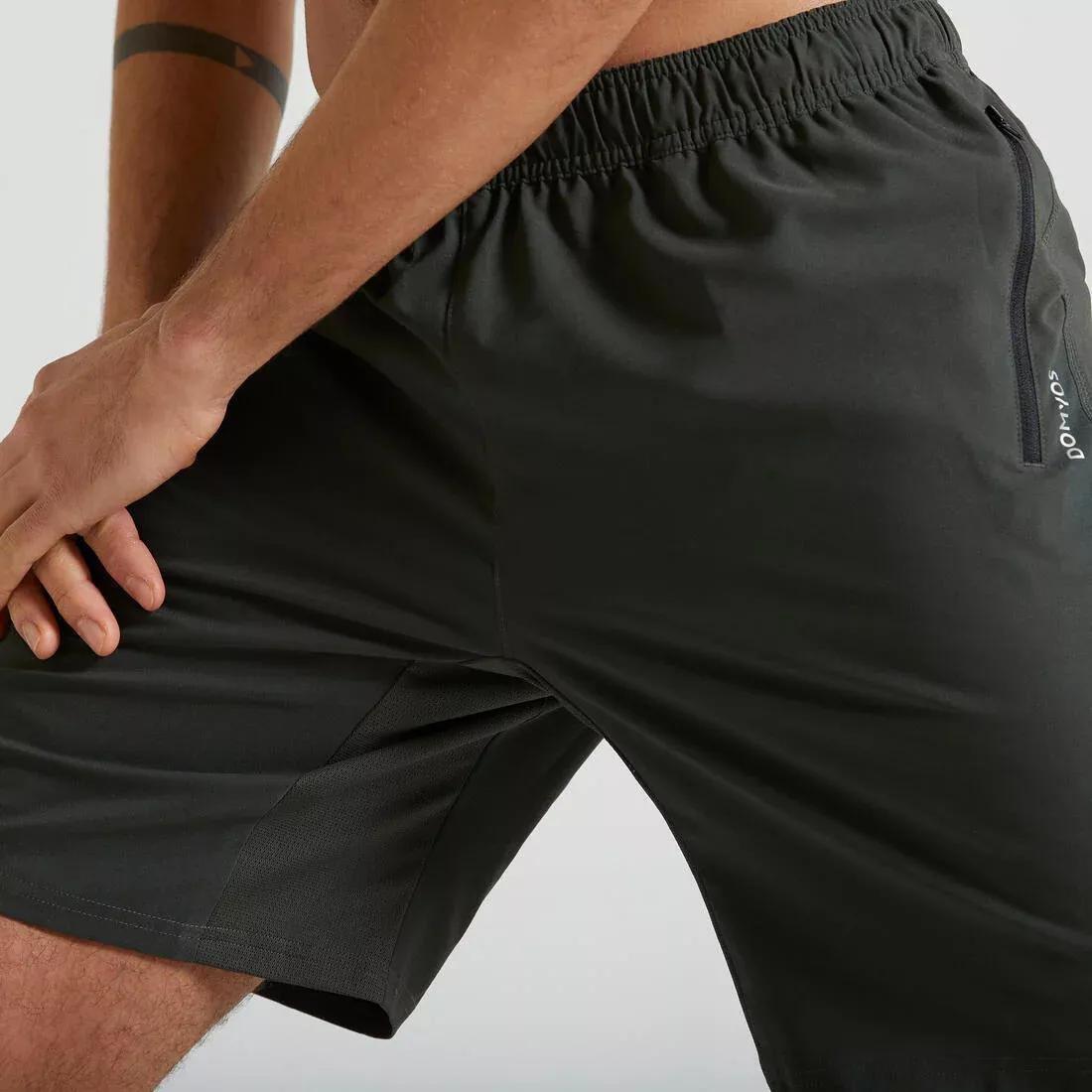 Fitness Training Shorts With Zippe Pockets Printed, Black, , large image number 8