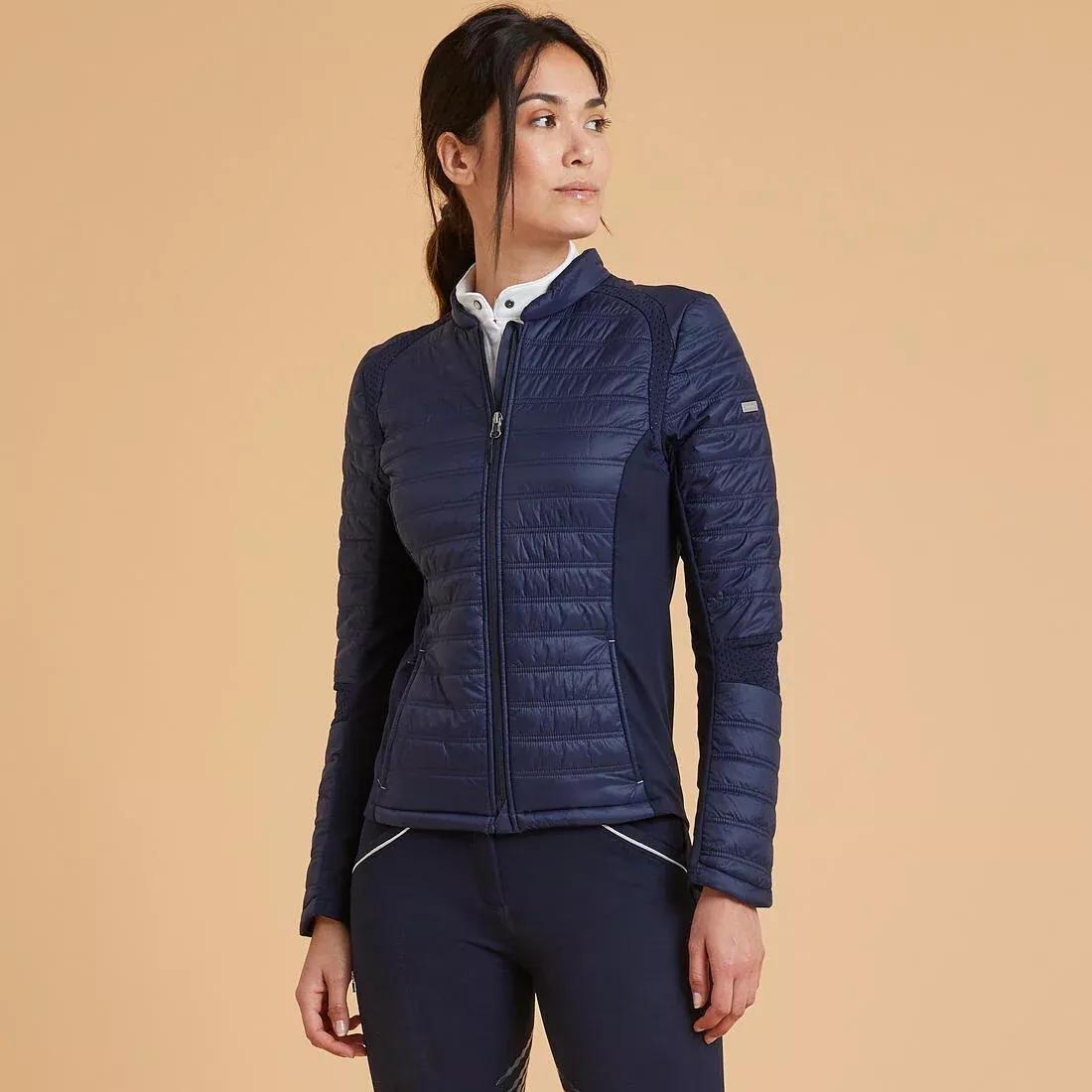 ASPHALT BLUE Women's Horse Riding Jacket 900, , large image number 0